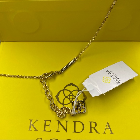 🩶 Kendra Scott Elisa Gold Pendant Necklace in Slate NWT - Picture 5 of 5